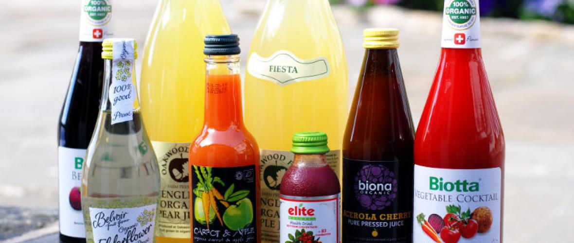 A wide range of juices