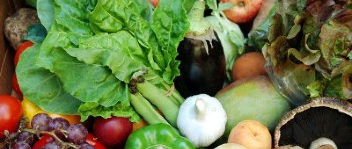 Fresh organic fruit and vegetables